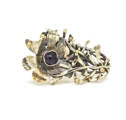 Кольцо цветок