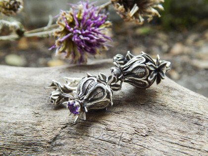 Облегченные серьги чертополох