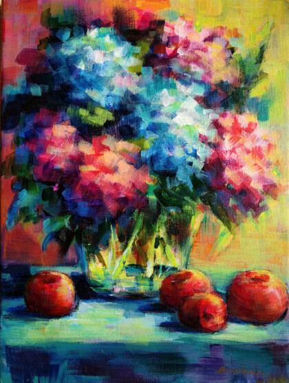 Натюрморт Цветы гортензия