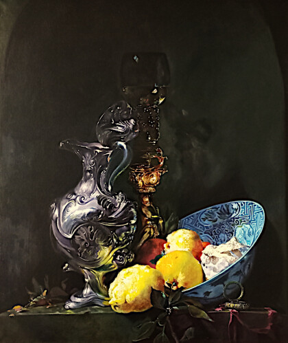 Копия картины Willem Kalf "Натюрморт с серебряным кувшином"