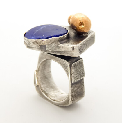 Кольцо Кандинский с лазуритом