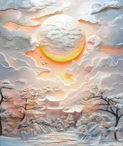 Япония Текстура Лунного Света