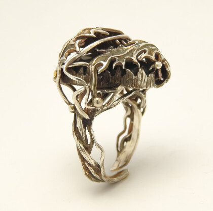 Кольцо чертополох с лабрадором