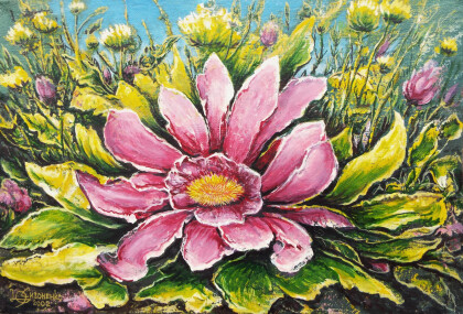 На цветочном лугу.