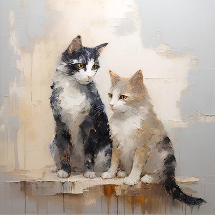 Абстрактный портрет вашего кота на заказ Мурлыка