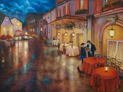 Свидание в вечернем городе