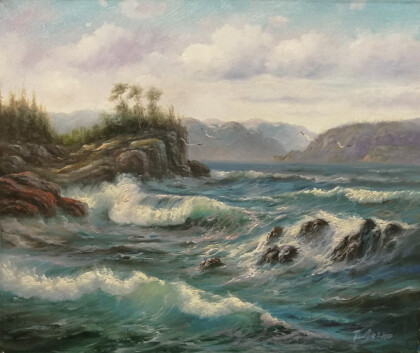 На других берегах. Розовый закат