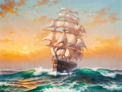 Вечерняя прогулка на паруснике