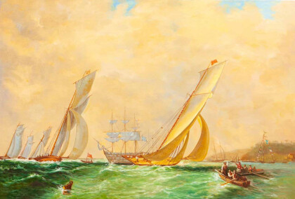 Копия картины Ивана Айвазовского. Фрегат на море. 1838