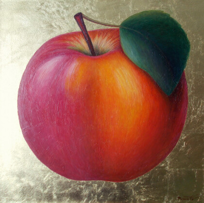 "Красное яблоко в золоте солнца"