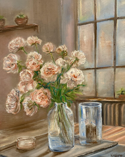 Натюрморт с пионами