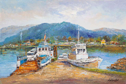 Пристань на Телецком озере. Алтай