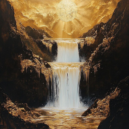 Водопад в золоте