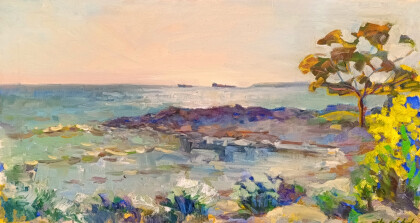 Волнорез. Этюд. Пленэр Н. Журавлева