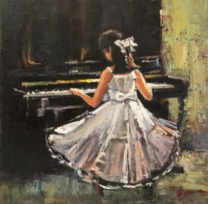 Урок фортепиано.