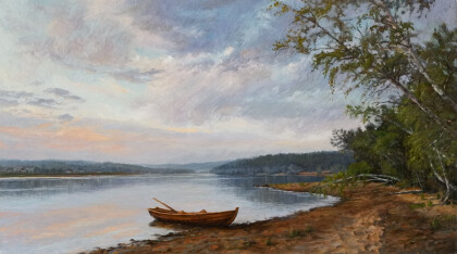 Тихий вечер. Река Ангара.