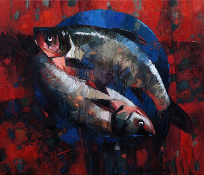 Сибас на красном