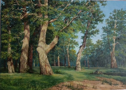 По мотивам И. Шишкина "Дубовая роща".