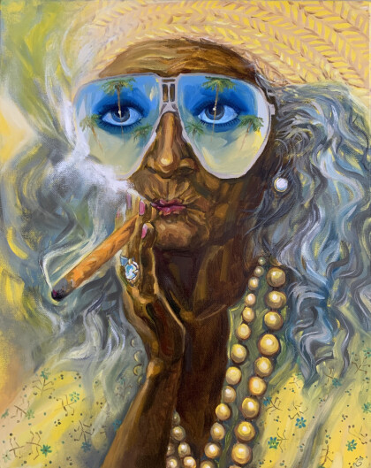 Кубинка с сигарой