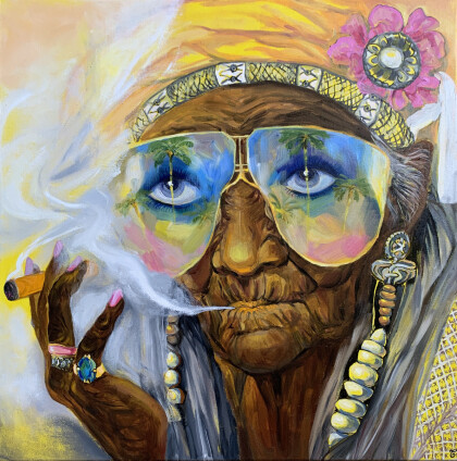 Кубинка с сигарой