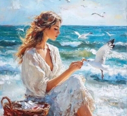 Девушка и чайка