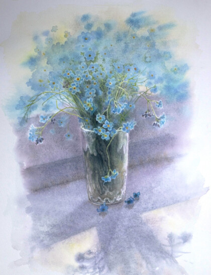 Букет незабудок