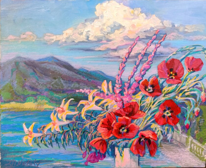Цветы и горы. Серия «натюрморт под открытым небом». Пленэр ZhNataly