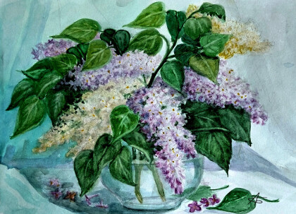 Сирень в вазе