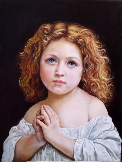 копия картины Адольфа Вильяма Бугро Малышка