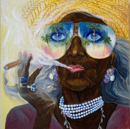 Кубинка с сигарой