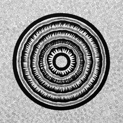 Картина черно-белая Злость Ярость Агрессия Графика с узором