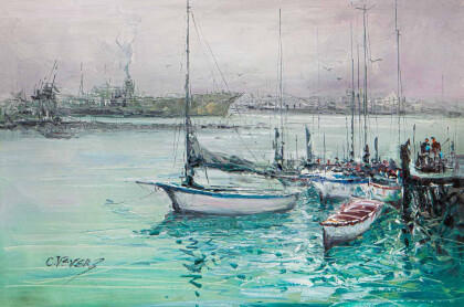 На тихой пристани. Рассвет