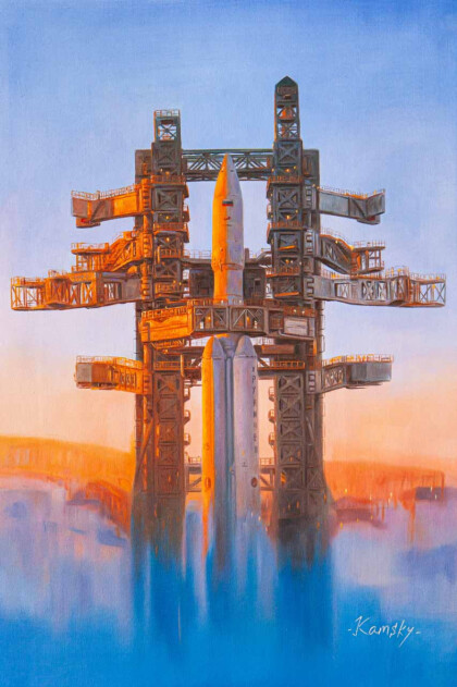 Встречая рассвет на старте. «Ангара»