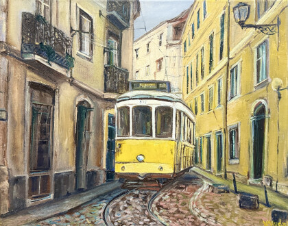 Желтый трамвай #28 Алфама Лиссабон Португалия