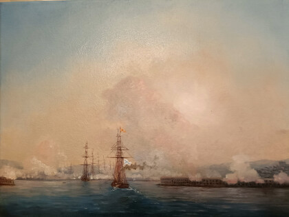 Морской пейзаж. По мотивам Айвазовского.