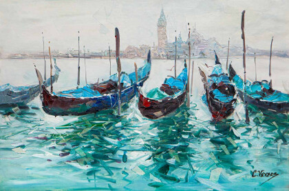 Гондолы на рассвете