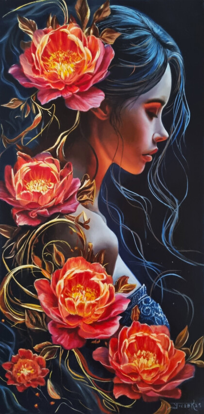 Девушка в цветах