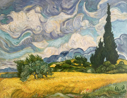 Копия Ван Гог « Пшеничное поле с кипарисом»