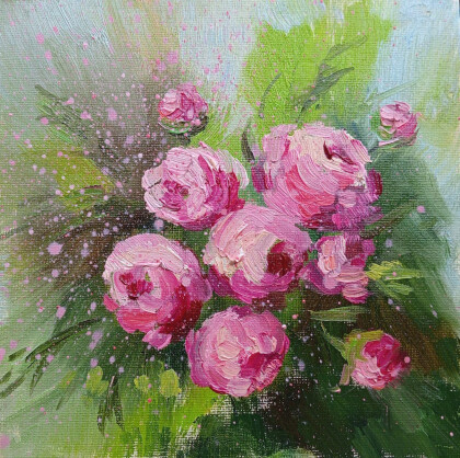 Романтичный букет роз