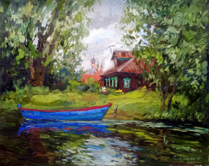 Синяя лодочка