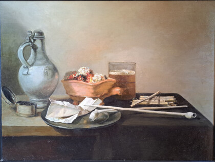 Копия натюрморта Питера Класа "Трубки и Жаровня"