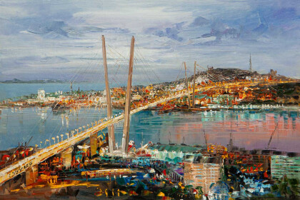 Золотой мост: Ночное сияние Владивостока