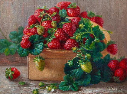 Теплые воспоминания о детстве. Лукошко клубники