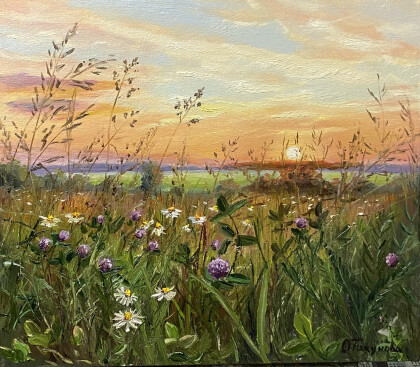 Закат над полюшком