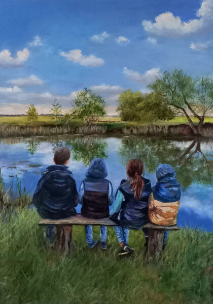 Посиделки у пруда