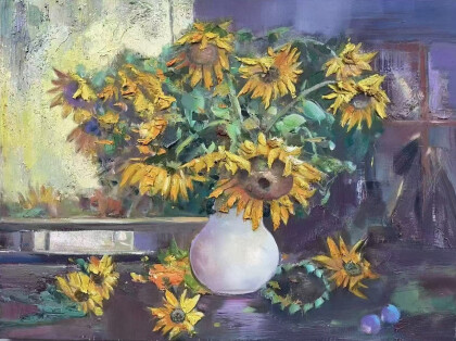 Следуя за солнцем. Букет подсолнухов