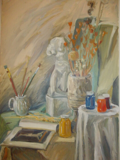 натюрморт с кистями