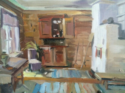 Картина " В деревне"