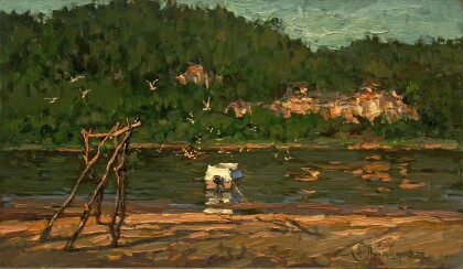 Солнечное утро на Волге