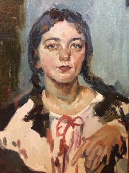 Копия портрета Фешина "Ия в крестьянской рубахе"